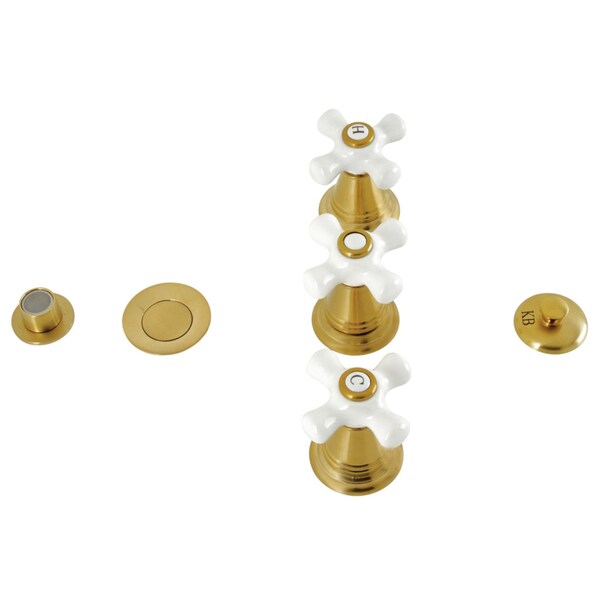 ThreeHandle Bidet Faucet, Brushed Brass
